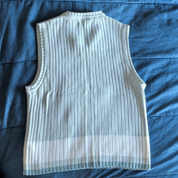 Tommy Hilfiger V-Neck Light Blue Sweater Vest - Picture 2 of 3
